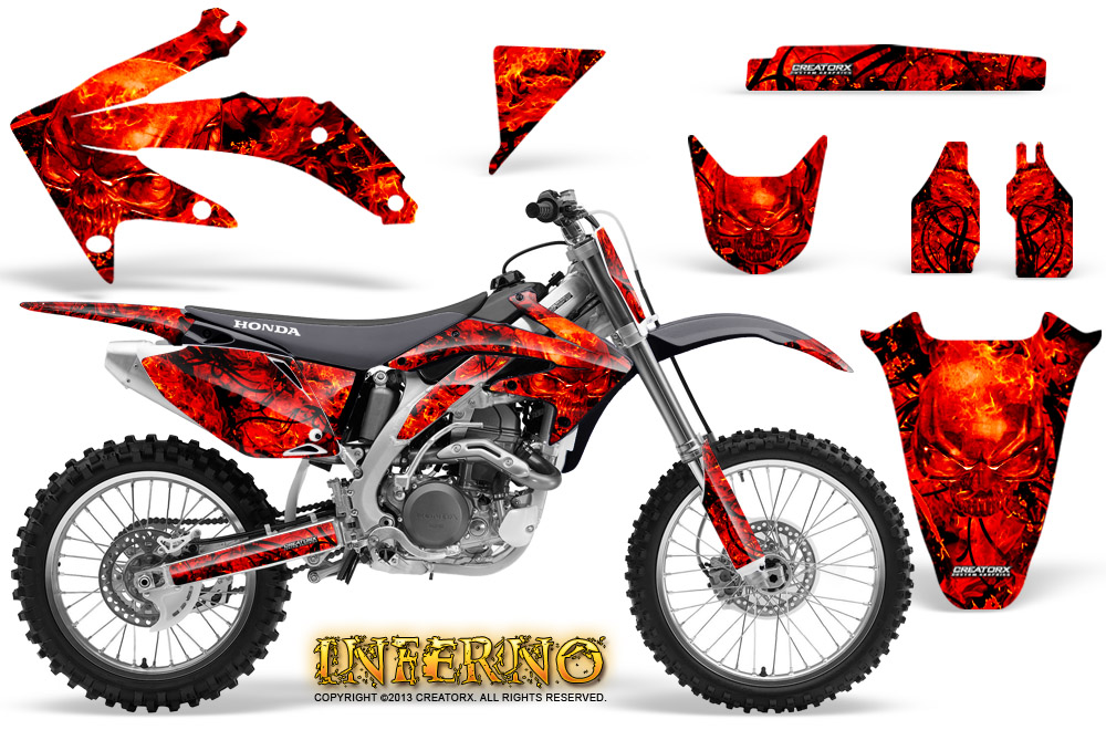 Honda CRF 450R 05-08 Graphics Kit Inferno Red BB NP